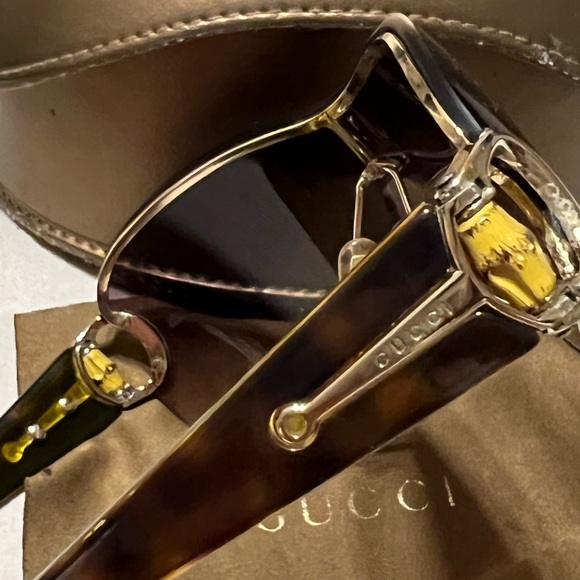 SOLD**** Authentic Gucci Bamboo Sunglasses GG 2875/S tortoise - Picture 2 of 15